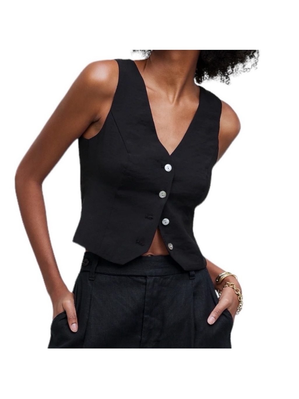 Madewell Button Front Women's Vest